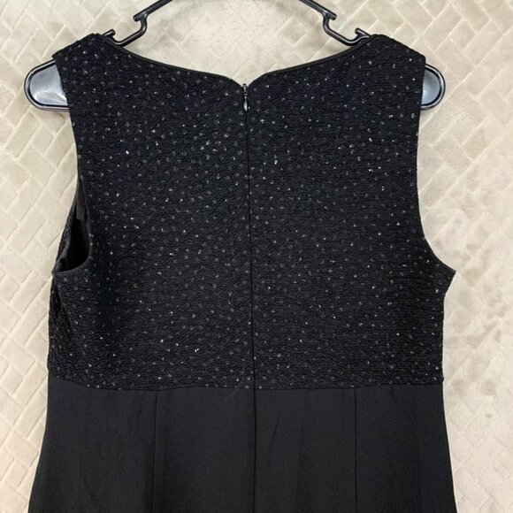 Jessica Howard Womens 12 Sheath Dress Black Cocktail Party Sparkly Sleeveless - Picture 11 of 15